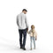 Casual Family | cfam0307hd2o01p01s| Ready-Posed 3D Human Model (Father/Daughter/Family/Still)