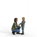 Casual Family | cfam0310hd2o01p01s | Ready-Posed 3D Human Model (Grandmother/Grandson/Family/Still)