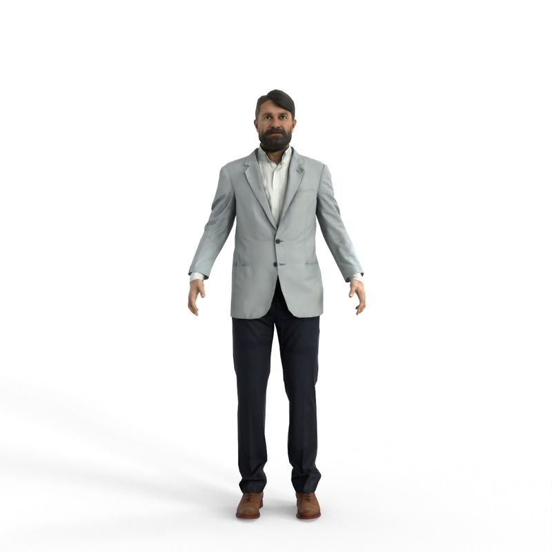 High Quality Rigged 3D Business Casual Man | cman0343m4 |3DS MAX Human