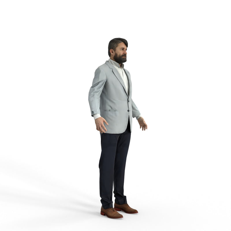High Quality Rigged 3D Business Casual Man | cman0343m4 |3DS MAX Human