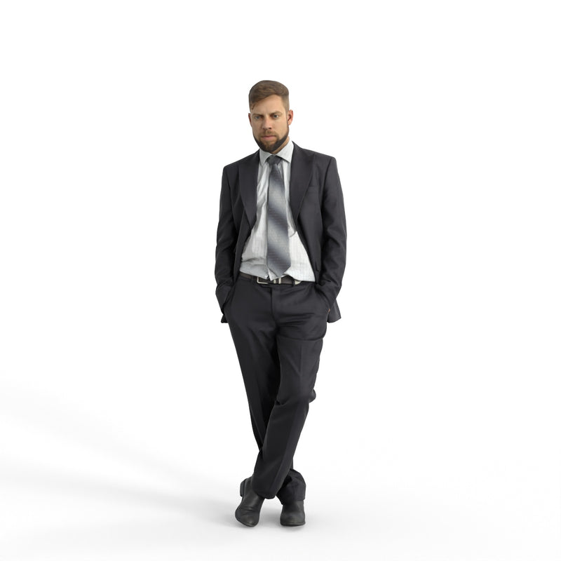 Business Man | bman0306hd2o01p02s | Ready-Posed 3D Human Model (Man / Still)