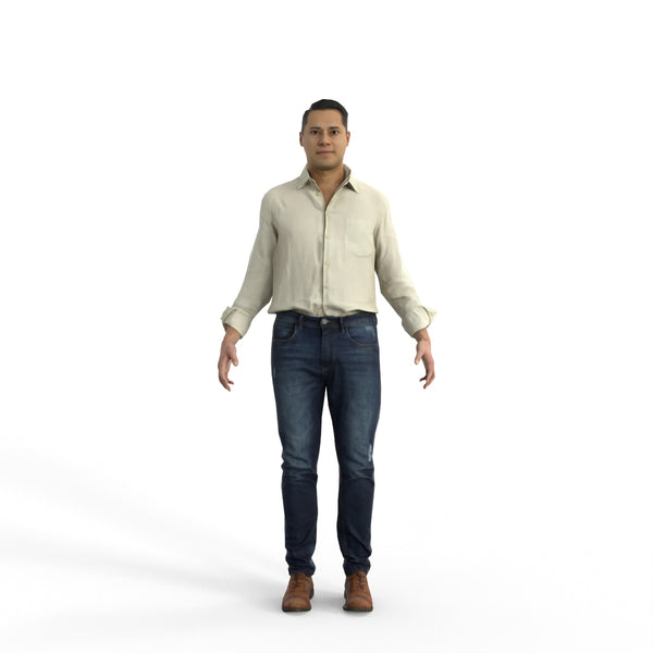 High Quality Rigged 3D Casual Man | cman0341m4 | MAX Human