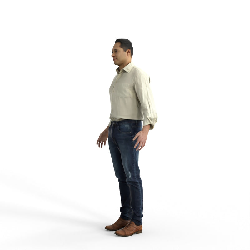 High Quality Rigged 3D Casual Man | cman0341m4 | MAX Human