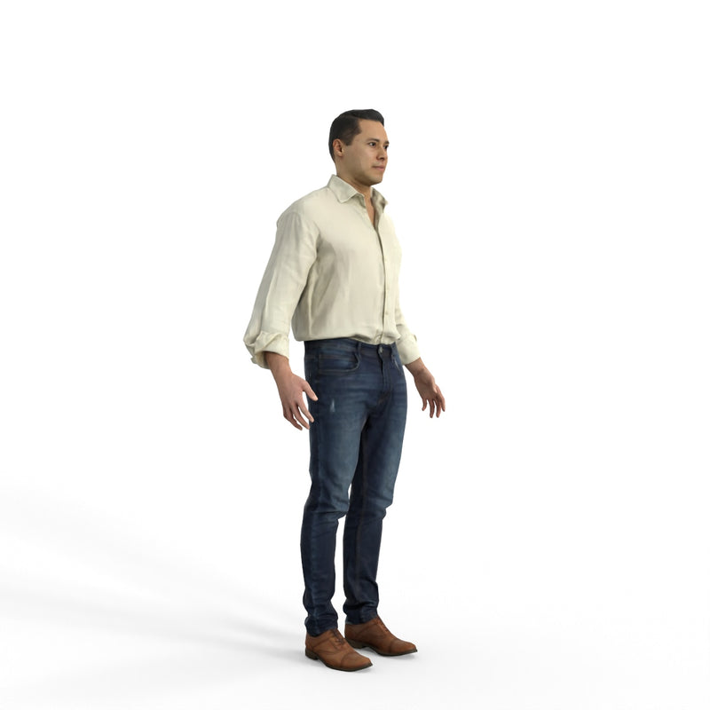 High Quality Rigged 3D Casual Man | cman0341m4 | MAX Human