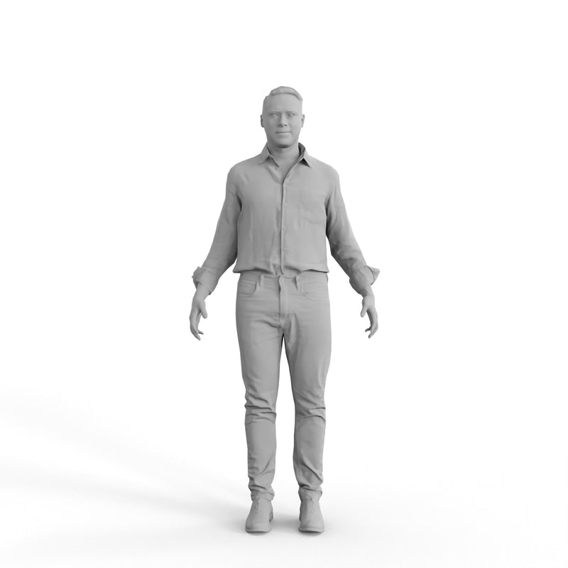High Quality Rigged 3D Casual Man | cman0341m4 | MAX Human