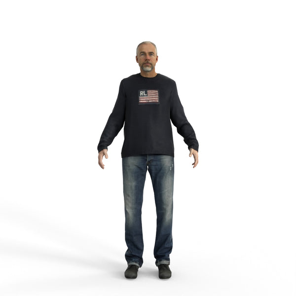 High Quality Rigged 3D Casual Man | cman0342m4 | MAX Human