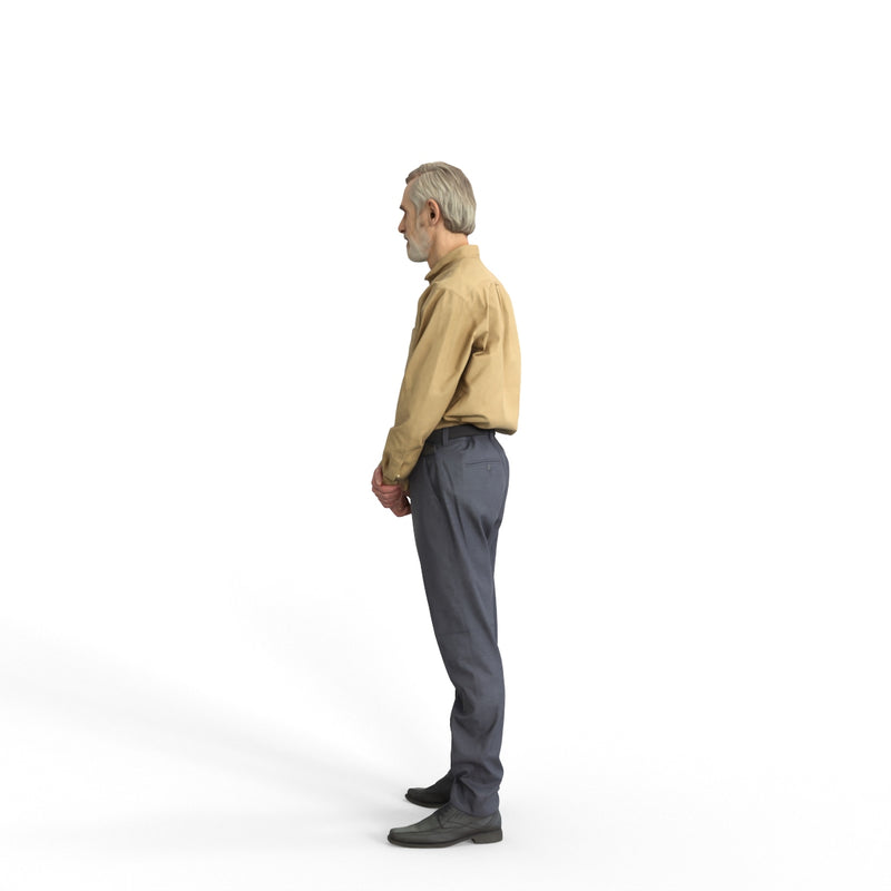 Casual Man | grp0010hd2o01p01s | Ready-Posed 3D Human Model (Man / Still)
