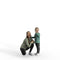 Casual Family | cfam0312hd2o01p01s | Ready-Posed 3D Human Model (Woman/Mom/Daughter/Still)