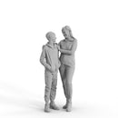 Casual Family | cfam0303hd2o01p01s | Ready-Posed 3D Human Model (Woman/Mom/Son/Still)