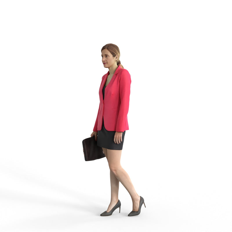 Business Woman | bwom0313hd2o01p01s | Ready-Posed 3D Human Model (Woman / Still)