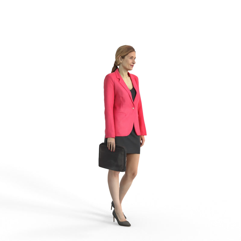 Business Woman | bwom0313hd2o01p01s | Ready-Posed 3D Human Model (Woman / Still)