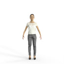 High Quality Rigged 3D Casual Woman | bwom0330m4 | 3DS MAX Human