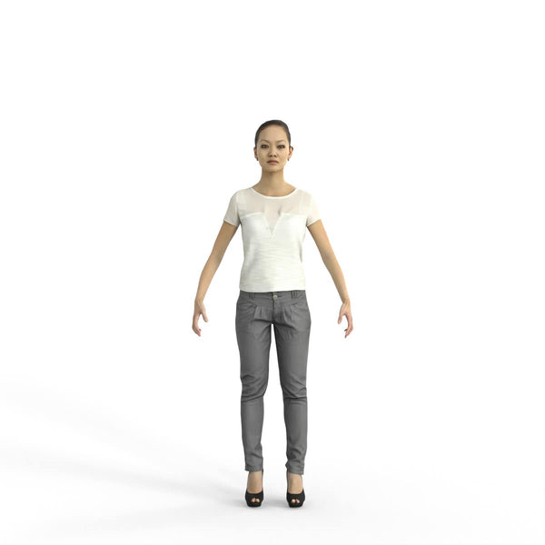 High Quality Rigged 3D Casual Woman | bwom0330m4 | 3DS MAX Human