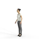 High Quality Rigged 3D Casual Woman | bwom0330m4 | 3DS MAX Human