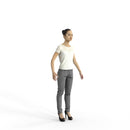 High Quality Rigged 3D Casual Woman | bwom0330m4 | 3DS MAX Human