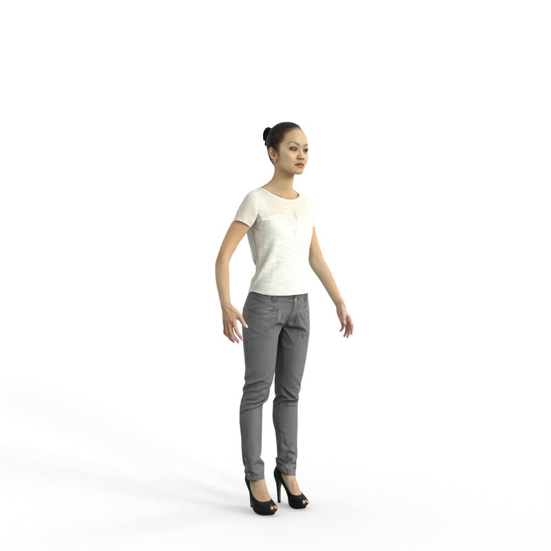 High Quality Rigged 3D Casual Woman | bwom0330m4 | 3DS MAX Human