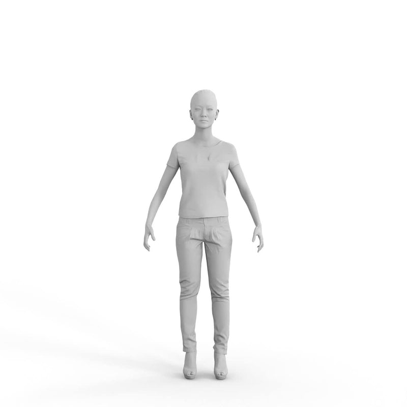 High Quality Rigged 3D Casual Woman | bwom0330m4 | 3DS MAX Human