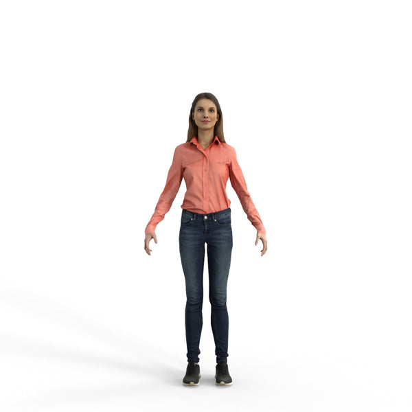 High Quality Rigged 3D Casual Woman | cwom0336m4 | 3DS MAX Human