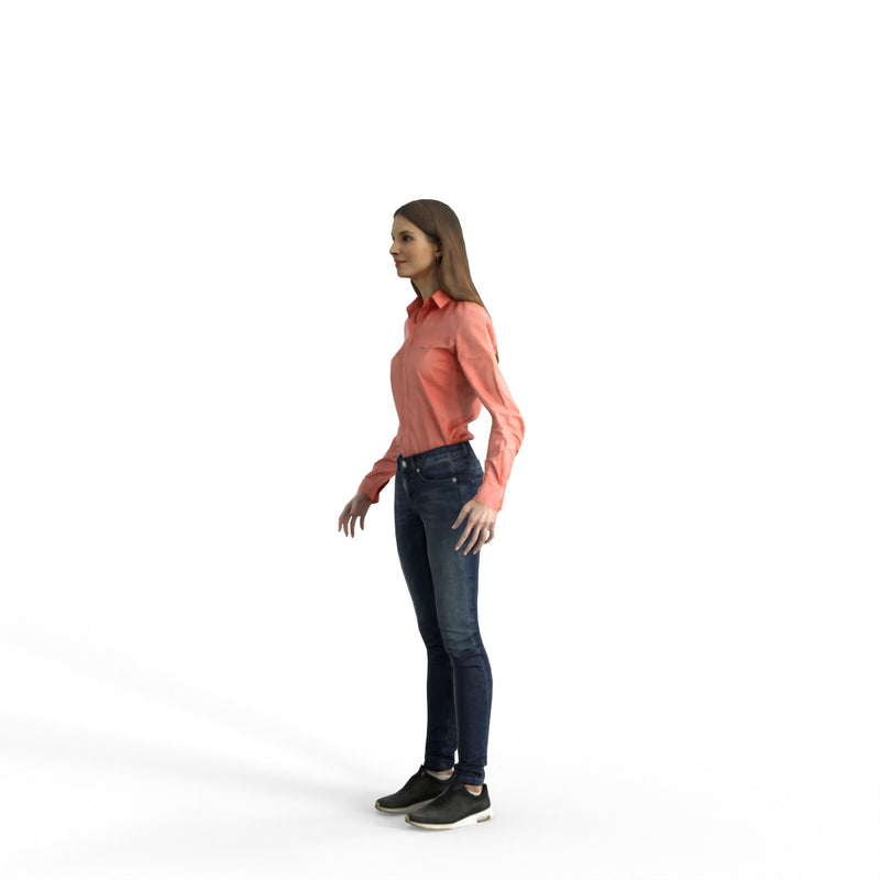 High Quality Rigged 3D Casual Woman | cwom0336m4 | 3DS MAX Human