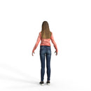 High Quality Rigged 3D Casual Woman | cwom0336m4 | 3DS MAX Human
