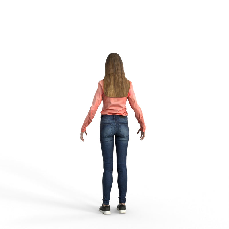 High Quality Rigged 3D Casual Woman | cwom0336m4 | 3DS MAX Human