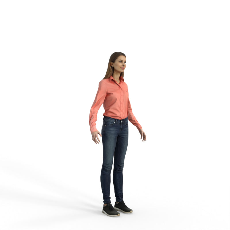 High Quality Rigged 3D Casual Woman | cwom0336m4 | 3DS MAX Human