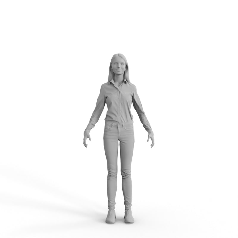 High Quality Rigged 3D Casual Woman | cwom0336m4 | 3DS MAX Human