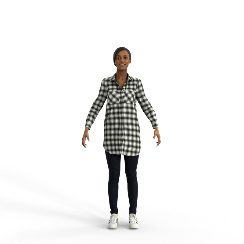 High Quality Rigged 3D Casual Woman | cwom0345m4 | 3DS MAX Human