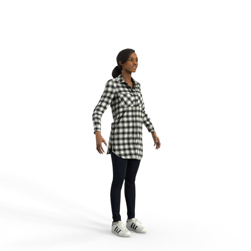 High Quality Rigged 3D Casual Woman | cwom0345m4 | 3DS MAX Human
