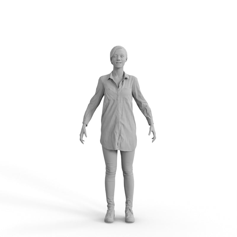 High Quality Rigged 3D Casual Woman | cwom0345m4 | 3DS MAX Human