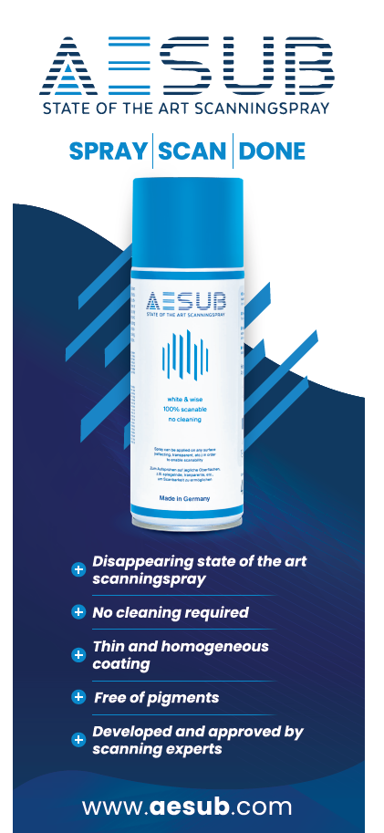 AESUB Blue Self Vanishing 3D Scanning Spray