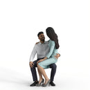 Couple | ccou0011hd2o01p01s| Ready-Posed 3D Human Model (Man Woman)