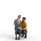 Casual Family | cfam0313hd2o01p03s | Ready-Posed 3D Human Model (Mom Dad Daughter)