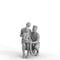 Casual Family | cfam0313hd2o01p03s | Ready-Posed 3D Human Model (Mom Dad Daughter)