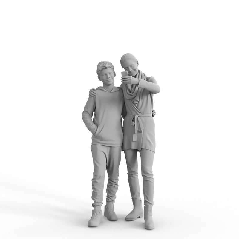 Casual Family | cfam0314hd2o02p01s | Ready-Posed 3D Human Model (Girl / Still)
