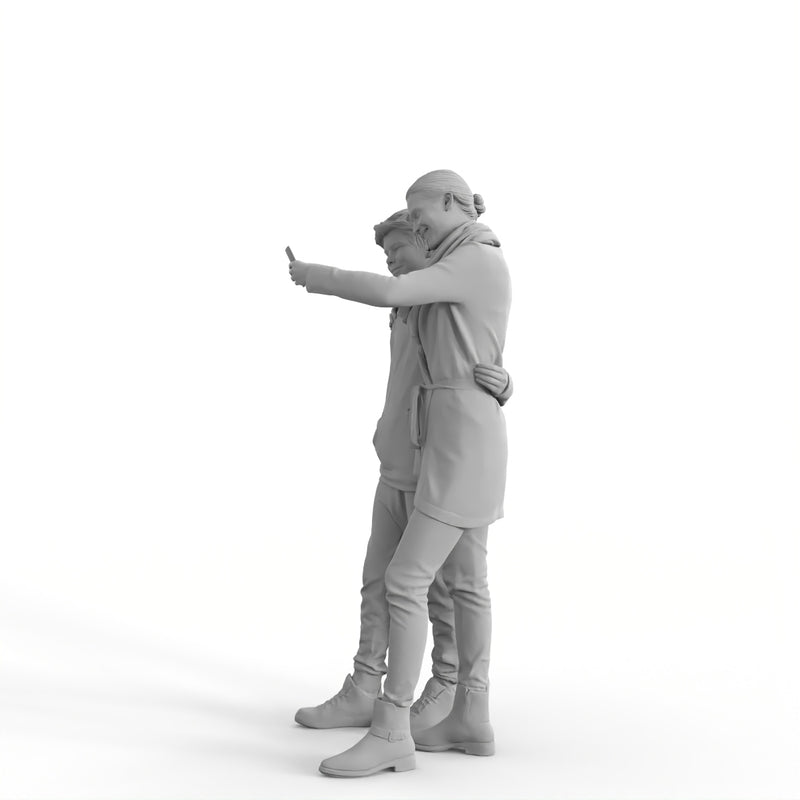 Casual Family | cfam0314hd2o02p01s | Ready-Posed 3D Human Model (Girl / Still)