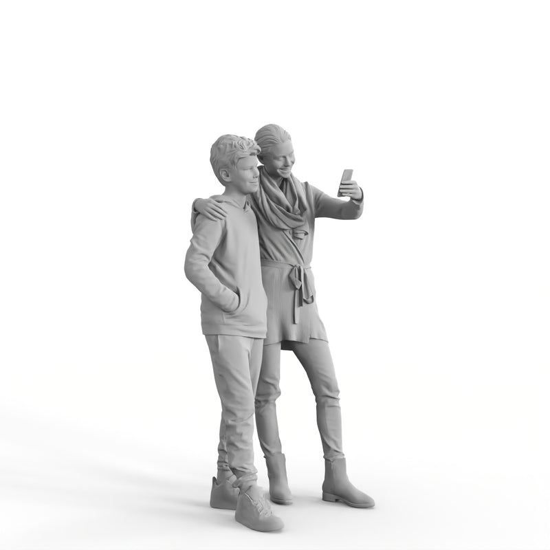Casual Family | cfam0314hd2o02p01s | Ready-Posed 3D Human Model (Girl / Still)