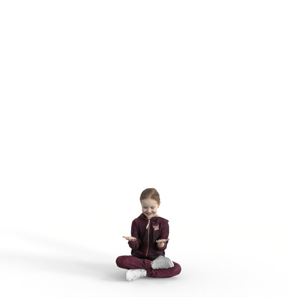 Casual Girl Child | cgirl0303hd2o03p01s | Ready-Posed 3D Human Model (Girl / Still)