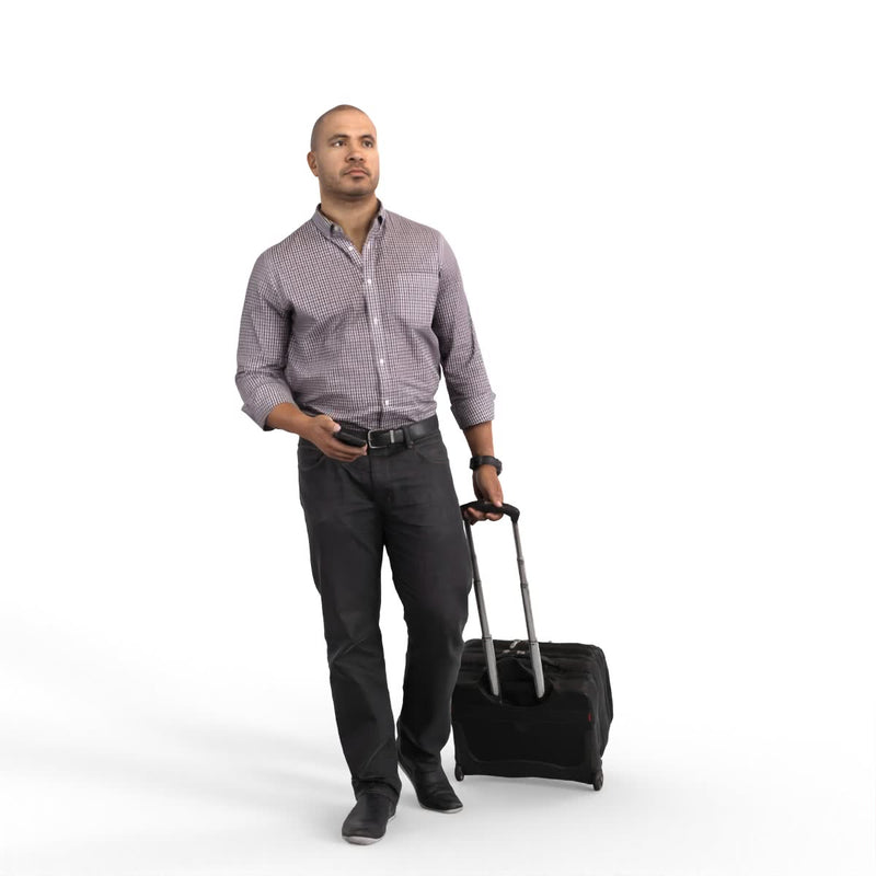 AXYZ Design | Traveling Man | cman0215hd2o01p01s | Ready- Posed 3D Human Model