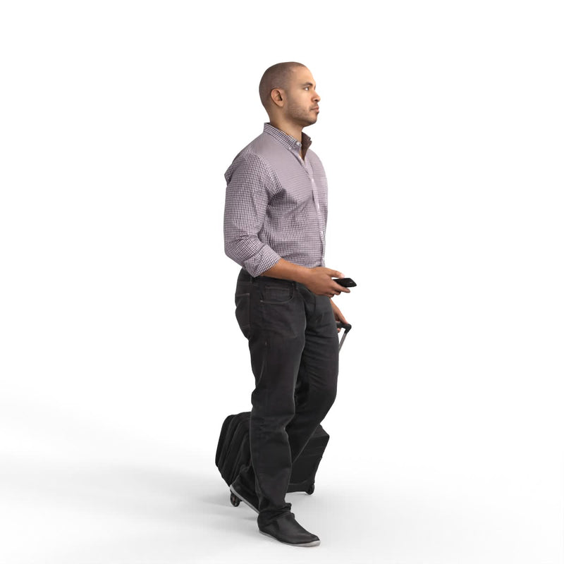 AXYZ Design | Traveling Man | cman0215hd2o01p01s | Ready- Posed 3D Human Model