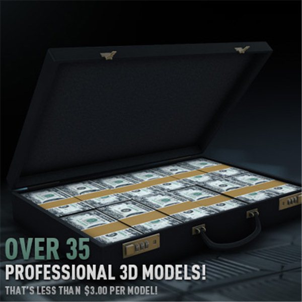 Money & Casino Pack - Professional 3D Models for Element 3D