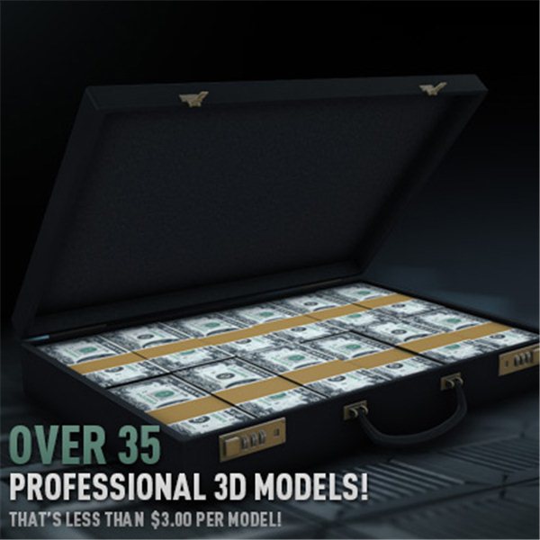 Money & Casino Pack - Professional 3D Models for Element 3D