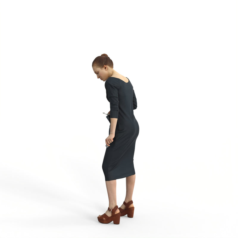 Casual Woman| shp0006hd2o01p01s | Ready-Posed 3D Human Model (Woman / Still)