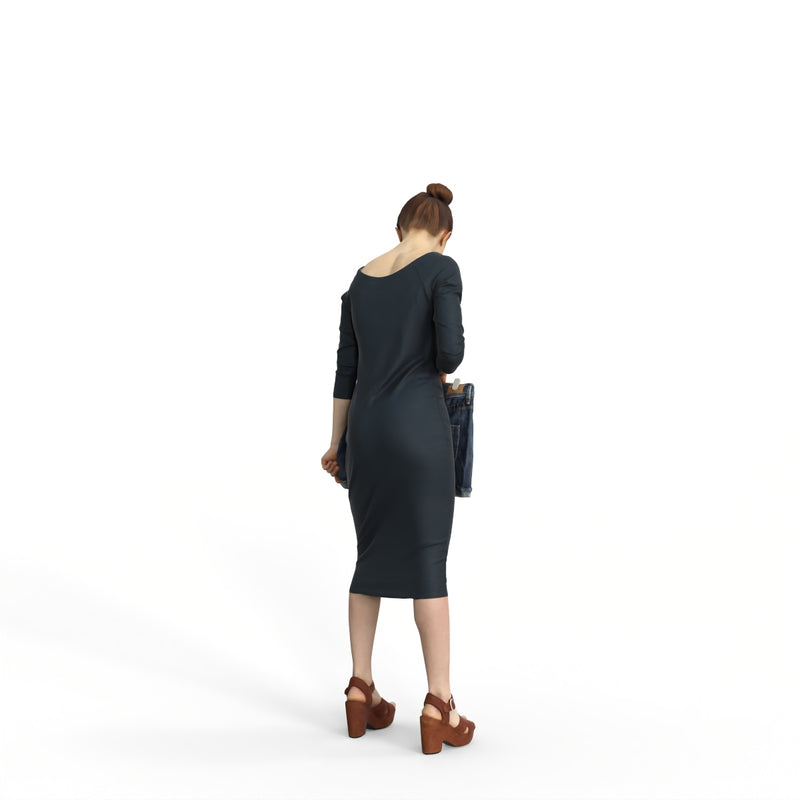 Casual Woman| shp0006hd2o01p01s | Ready-Posed 3D Human Model (Woman / Still)