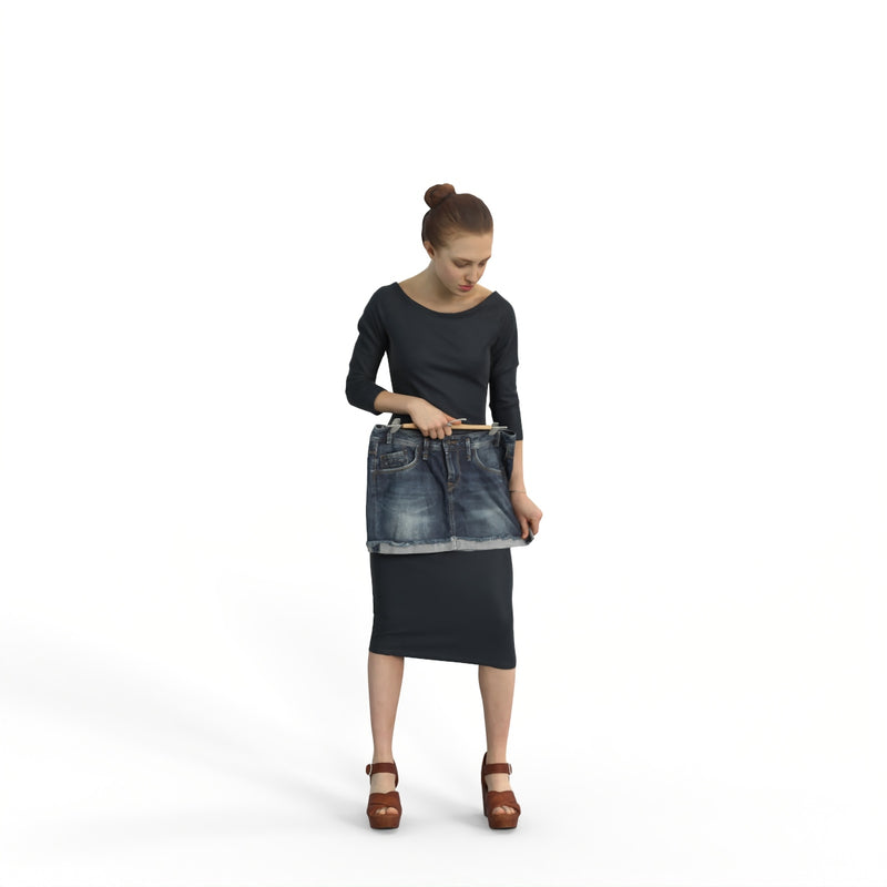 Casual Woman| shp0006hd2o01p01s | Ready-Posed 3D Human Model (Woman / Still)