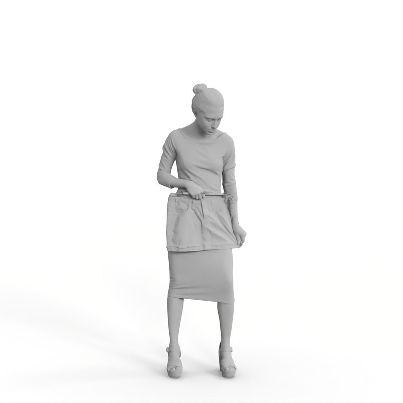 Casual Woman| shp0006hd2o01p01s | Ready-Posed 3D Human Model (Woman / Still)