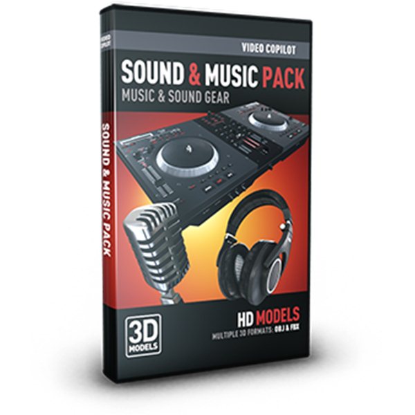 Sound & Music Pack - Professional 3D Models for Element 3D