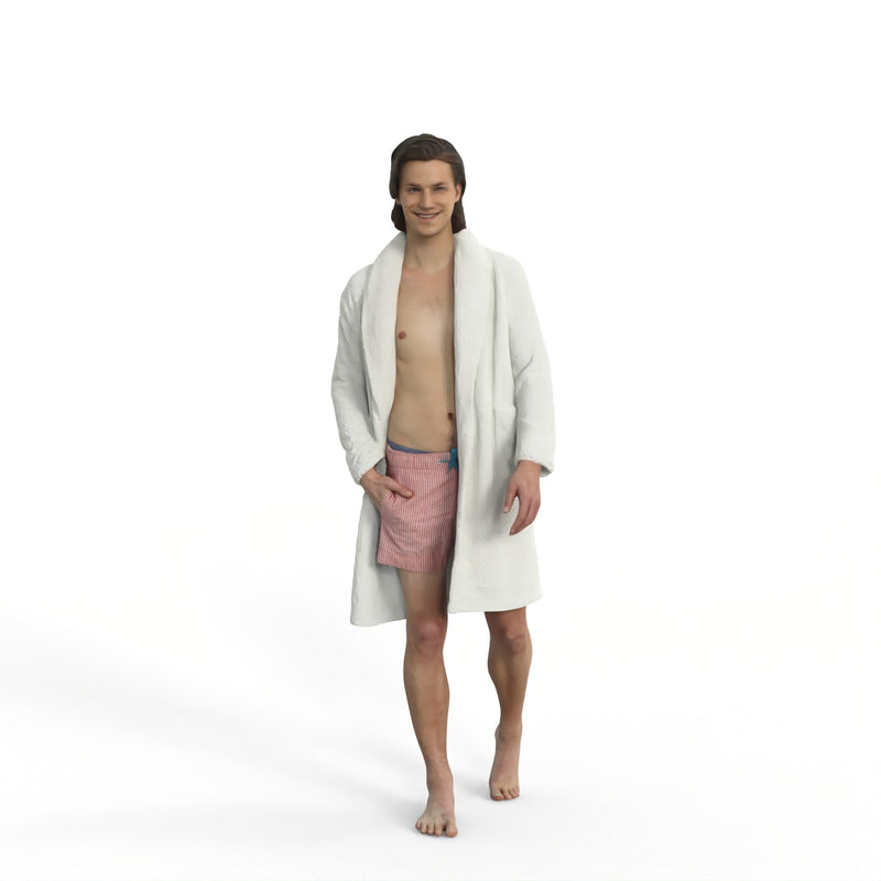 Spa Man | spa0001hd2o01p01s | Ready-Posed 3D Human Model (Man / Still)