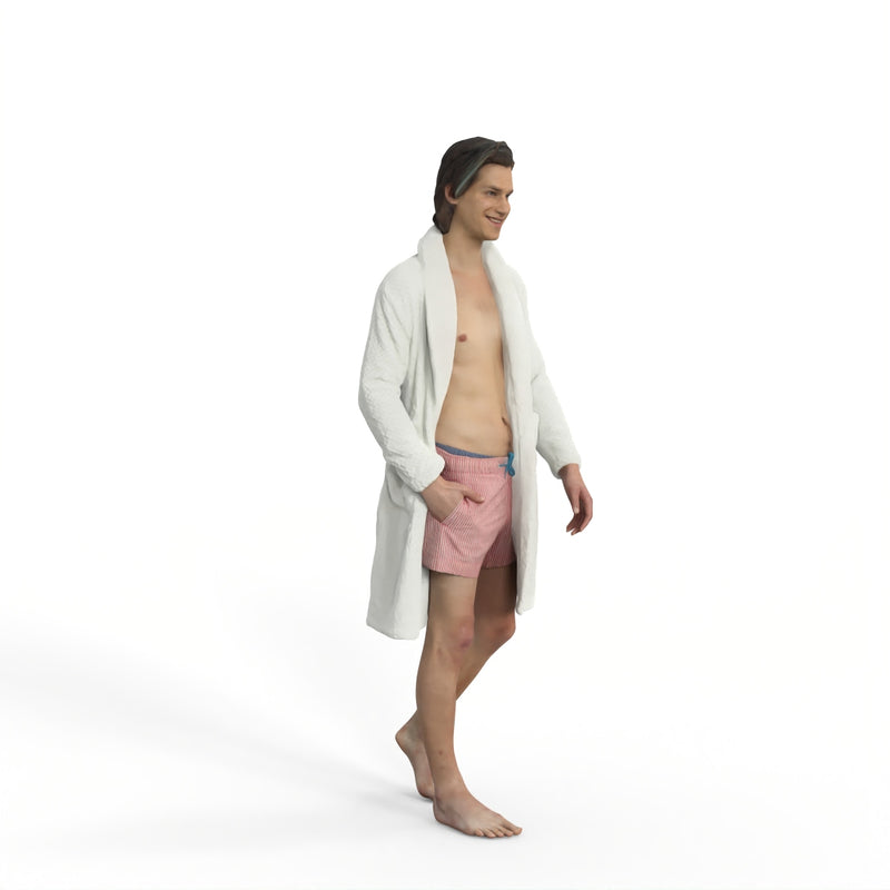 Spa Man | spa0001hd2o01p01s | Ready-Posed 3D Human Model (Man / Still)