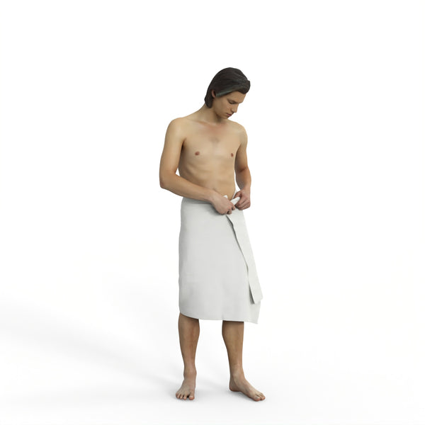 Spa Man | spa0003hd2o01p01s | Ready-Posed 3D Human Model (Man / Still)